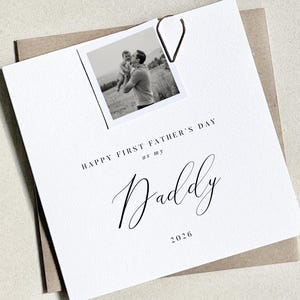 First Fathers Day Photo Card For Daddy, Dada, Personalised First Fathers Day Card, Daddy Fathers Day Keepsake, 1st Fathers Day Gift, Baby