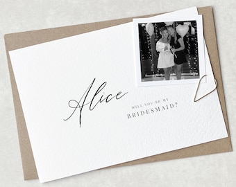 Will You Be My Bridesmaid Card-  Bridesmaid Gift - Personalised Bridesmaid Proposal Card