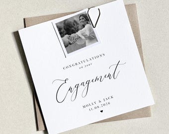 Personalised Engagement Card, Picture Engagement Card, Newly Engaged Card, Congratulations On Your Engagement, Engagement Gift, Engaged