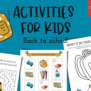 Back to School Activity Pack: Games & Coloring Pages (PDF Download)