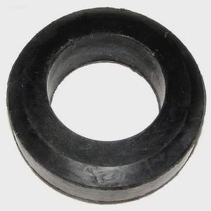 May include: A black rubber O-ring with a circular shape. The ring has a thick, rounded profile and a hollow center. The material appears to be solid and durable, suitable for sealing applications.