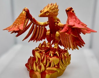 3D Printed Articulated Flexi Phoenix bird, Rainbow, Flexi Factory |SEEN ON TIKTOK|