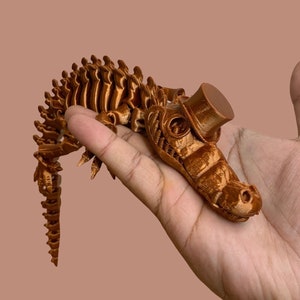 New 3D Printed Articulated Flexi Crocodile, Rainbow color available, Desk Toy, Fidget Toy |SEEN ON TIKTOK|