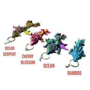3D Printed Baby Dragon Fidget Toys, Articulated Dragons, Dragon Tadling Keychains- Rose/ Orchid/ Rose Wing, Fidget, Rainbow |SEEN ON TIKTOK|
