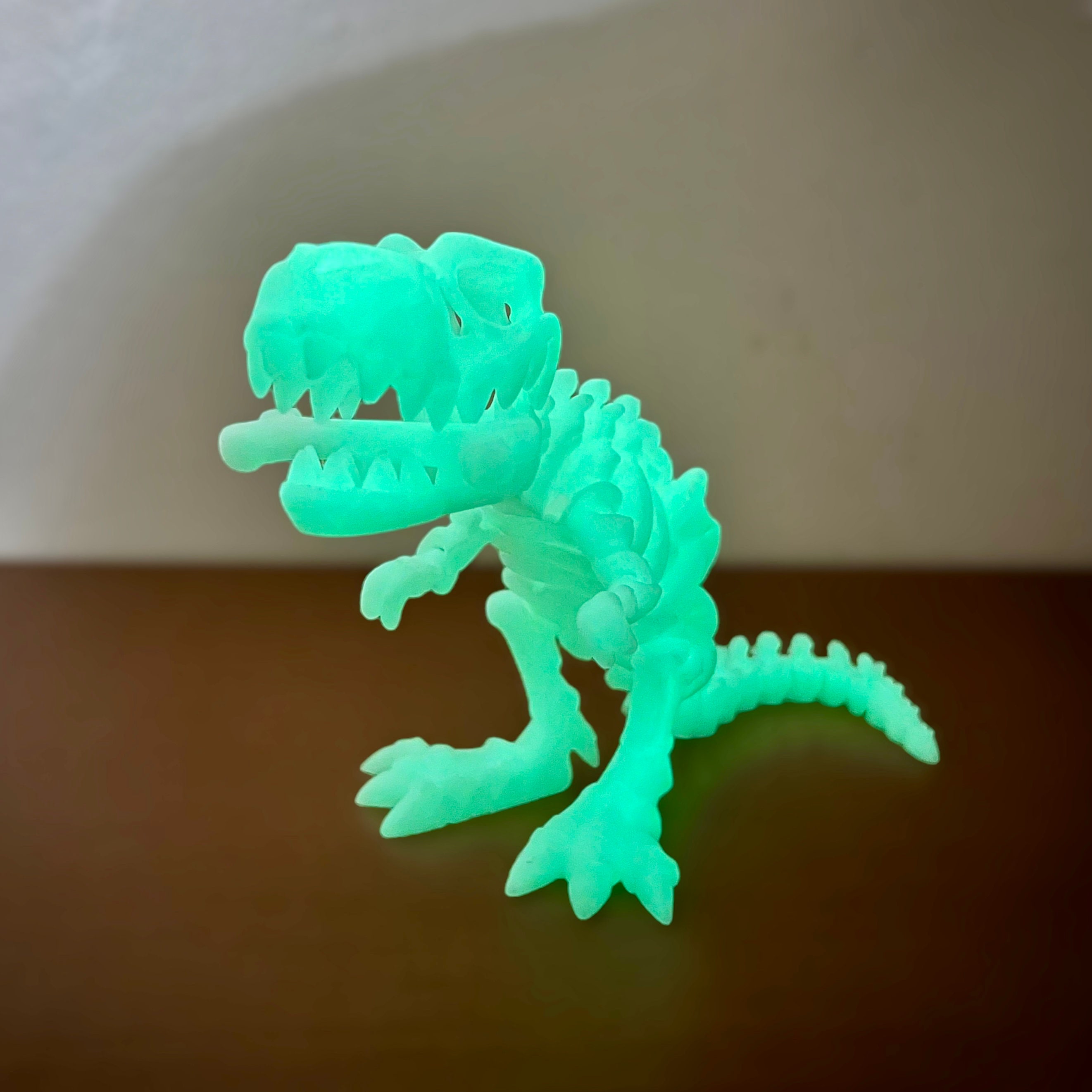 3D Printed Articulated Trex Skeleton, Fidget Toy, Desk Toy
