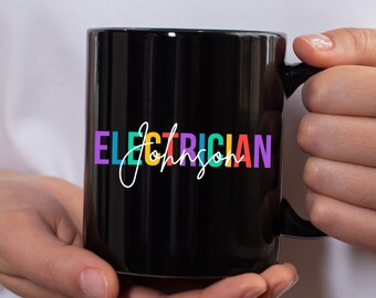 Electrician Mug, Personalized Electrician Gift, Best Electrician Mug, Gift Ideas For Electrician, Gift for Electrician Dad, Wire Cutters Mug