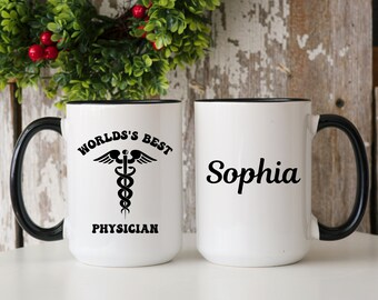 World's Best Physician Mug,Personalized Physician Mug,Physician Graduation Gift,Birthday Gift,Custom Name Physician,Physician Appreciation