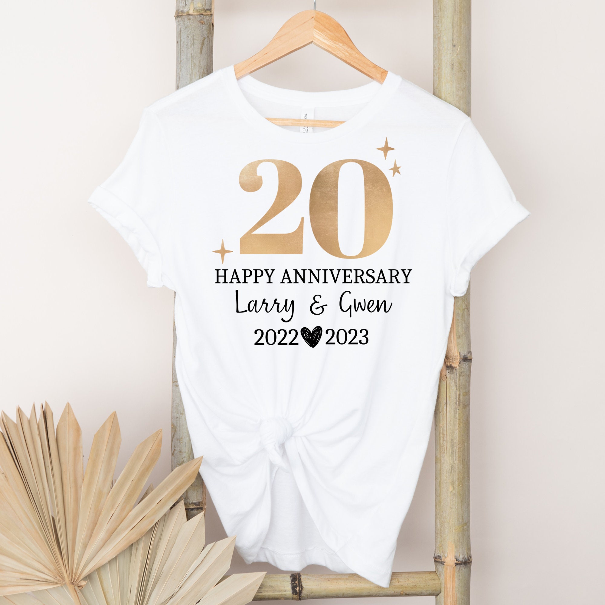 20th Wedding Anniversary Shirt,personalized Couple Anniversary