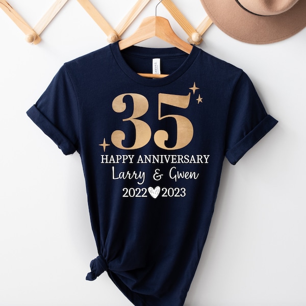 35th Wedding Anniversary 35 Years Happy Marriage Gift Shirt