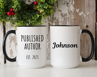 Personalized Author Gift, Published Author Est 2023 Mug, Author Gifts, Writer Gift, Book Lover Gift, Future Author Gift, Gift For New Author