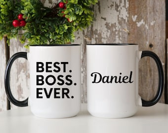 Best Boss Ever Mug, Personalized Boss Gift, Boss Leaving Gift, Boss Appreciation Gift, Office Gift, Boss Gifts For Women,Thank You Gift Copy