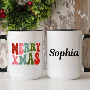 Merry Christmas mug, Holiday Mug, Christmas Gift, Printed Mugs, Secret Santa Hot Cocoa Cup, Xmas mugs, Christmas eve mugs, Christmas mug