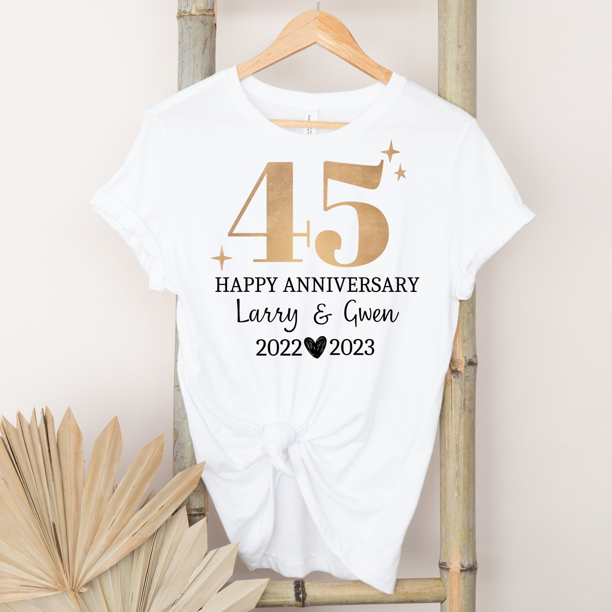 Happily Married to My Soulmate for 45 Years Tshirt Marriage