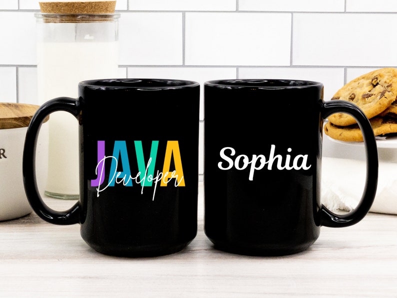 Java Developer Mug, Personalized Java Developer Gift, Future Java developer Gift, Computer Programmer Gift, Birthday Gift,Java Designer Gift imagem 1