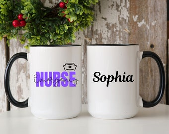 Personalized Emergency Nurse Mug, ER Nurse Mug, ER Nurse Gift For Women, Emergency Nurse Mug, Icu Nurse Gift, Custom Name Er Nurse Gift