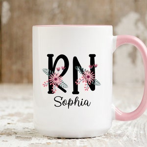 Personalized Registered Mug, Nurse Mug, RN Nurse Gift For Women, Nurse Graduation Gift, Registered Nurse Gifts, RN Coffee Mug, RN Gift