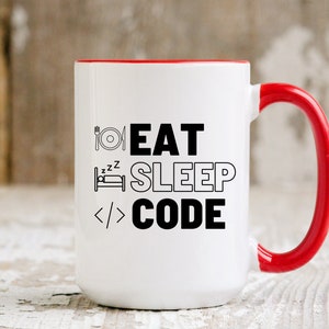 Caneca Comer Dormir Código Repetir Eat Sleep Code Repeat