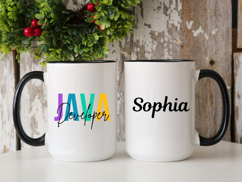 Java Developer Mug, Personalized Java Developer Gift, Future Java developer Gift, Computer Programmer Gift, Birthday Gift,Java Designer Gift imagem 2
