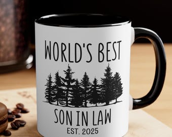 World’s Best Son In Law Mug, Thank You Gift for Son-In-Law, Appreciation Gift, Birthday Christmas Gift from In Laws, Funny Family Mug