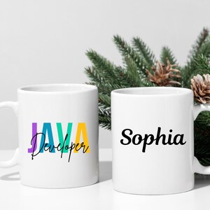 Java Developer Mug, Personalized Java Developer Gift, Future Java developer Gift, Computer Programmer Gift, Birthday Gift,Java Designer Gift imagem 6
