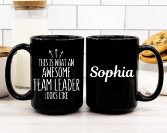 Team Leader Mug Gift, This Is What An Awesome Team Leader Looks Like Mug,Best Team Leader Ever,Team Leader Appreciation Gift, Office Gift