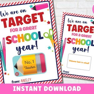 Back to School Teacher Gift Card Holder Printable | Teacher School Supplies First Day of School Gifts | Meet the Teacher | Instant Download