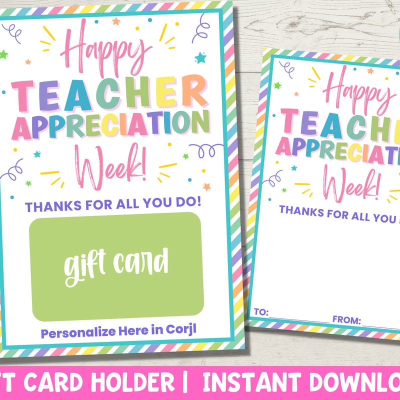 Teacher Appreciation Card - Etsy
