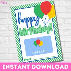 Carte d'anniversaire imprimable de dernière minute pour enfants | Téléchargement numérique instantané