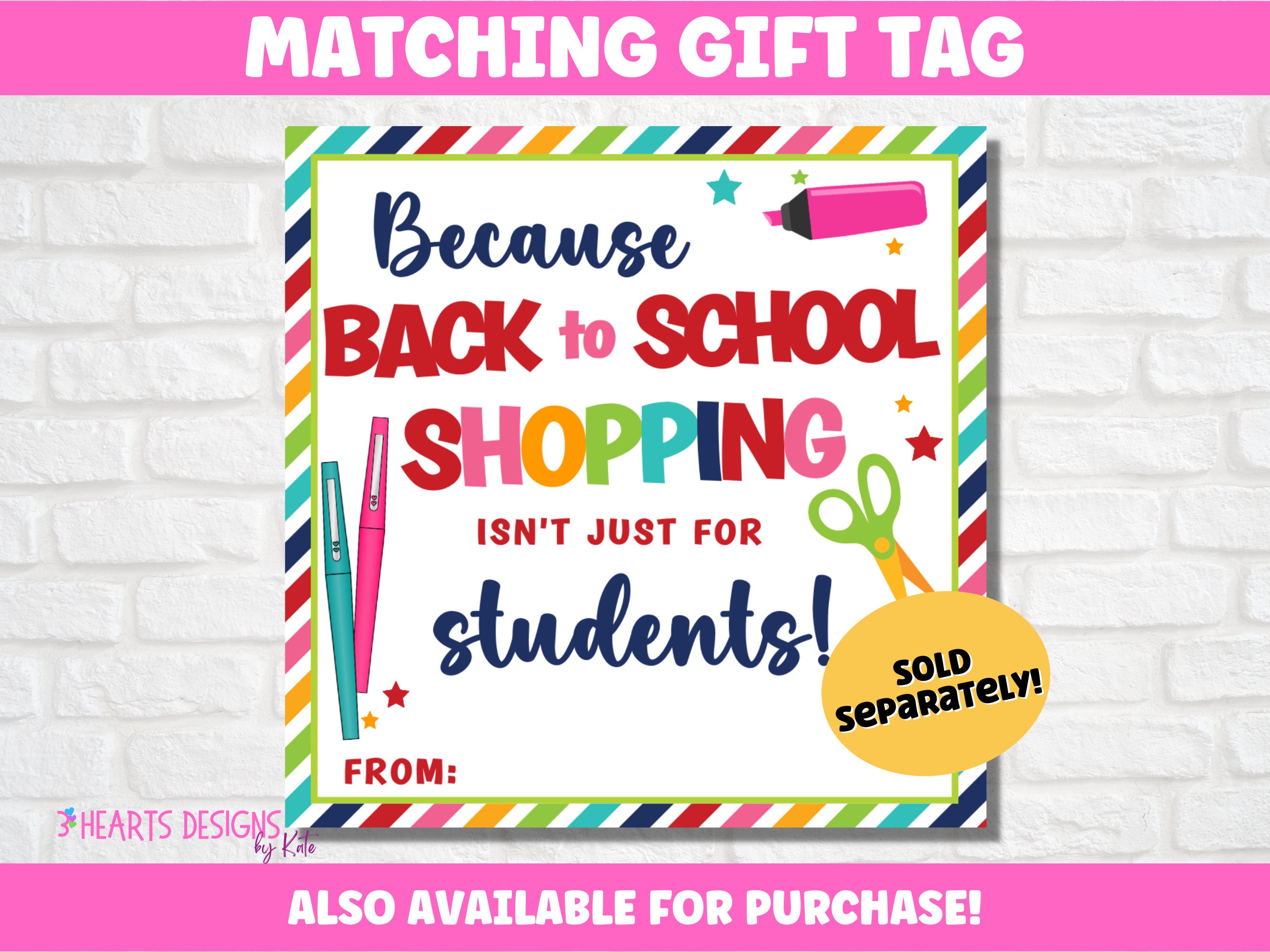 Back to School Teacher Gift Card Holder Printable | Instant Download - Etsy