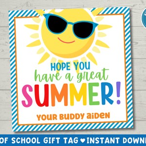 Last Day of School Printable Gift Tags | End of Year Student Gifts | Teacher Appreciation | Teacher Thank You | Instant Download