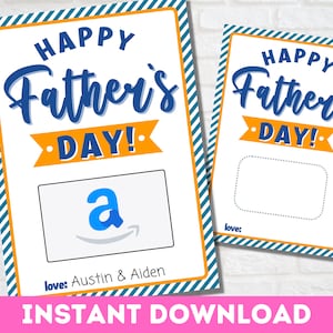 Vaderdag cadeaukaarthouder | Afdrukbare vaderdagkaart | Cadeau voor papa | Papacadeau van kinderen | Directe download