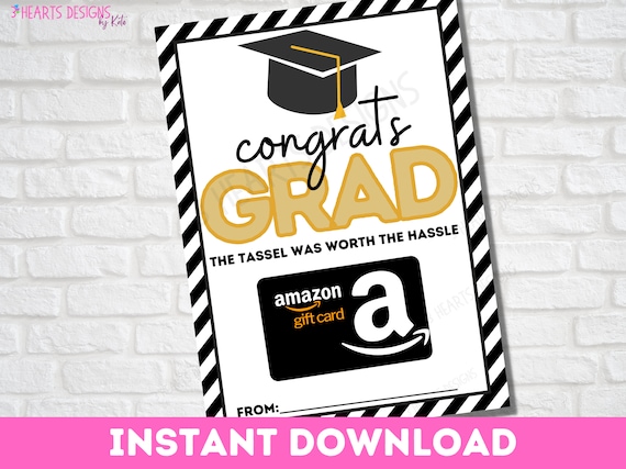 Congrats Grad Gift Card Holder: Printable Class of 2026 | PDF Digital  Download - Etsy