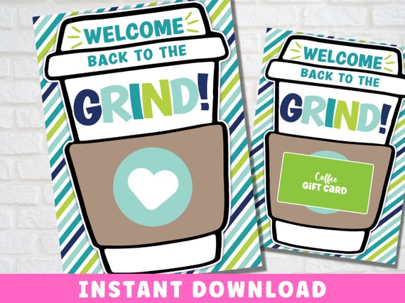 Back to School Coffee Gift Card Holder Printable First Day - Etsy