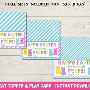 Easter Treat Bag Topper Easter Peeps Gift Tag Kids Easter Treats for My Peeps Easter Printable Instant Download image 3