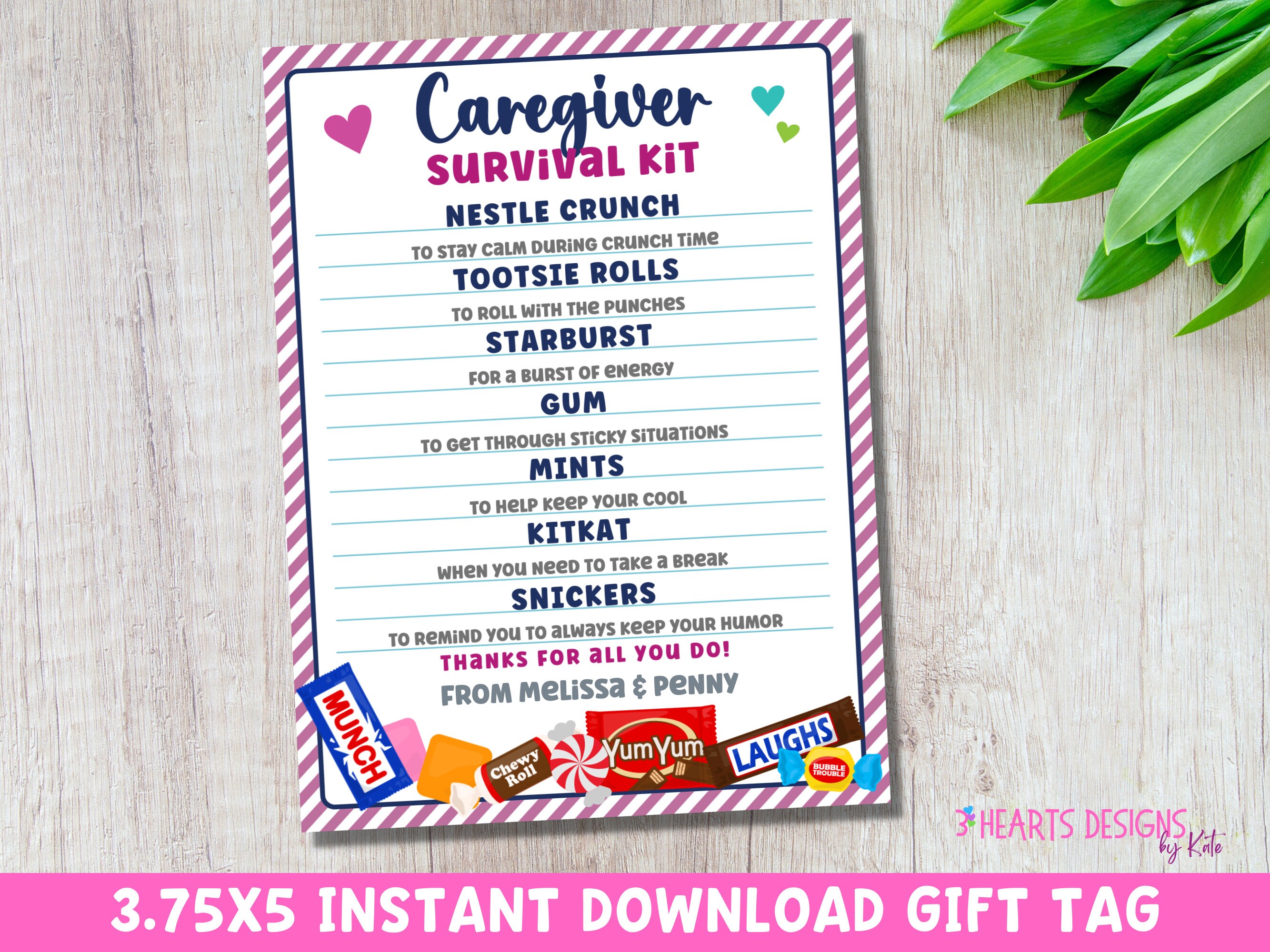 Caregiver Survival Kit Printable Appreciation Gift for - Etsy