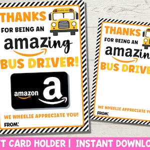 Titulaire de la carte-cadeau de remerciement aux chauffeurs de bus en téléchargement numérique