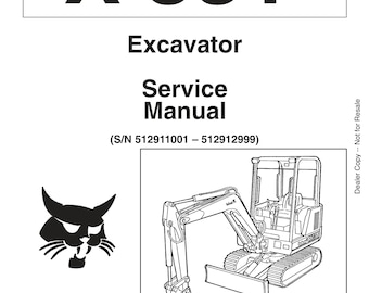 Manual de servicio de la excavadora Bobcat 331