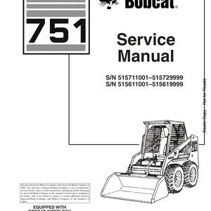 Bobcat 751 Skid Steer Loader Service Manual