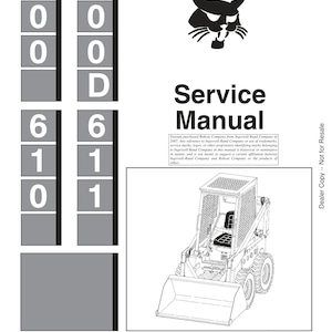 Bobcat 610 Skid Steer Loader Service Manual