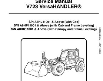 Bobcat V723 VersaHANDLER Skid Steer Loader Service Manual