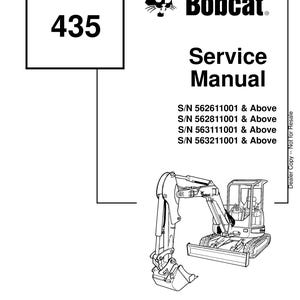 Bobcat 435 Excavator Service Manual