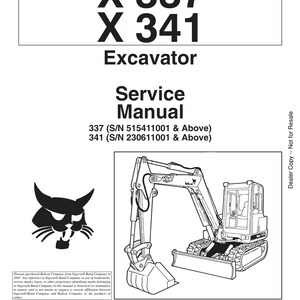 Bobcat 337 341 Excavator Service Manual
