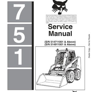 Bobcat 751 Skid-Steer Loader Service Manual