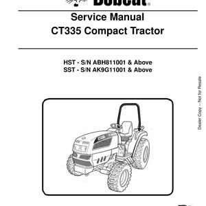 Bobcat CT335 Compact Tractor Service Manual