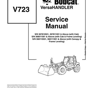 Bobcat V723 VersaHANDLER Service Manual