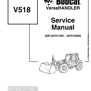 Bobcat V518 VersaHANDLER Service Manual