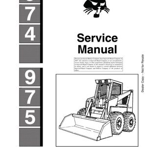 Bobcat 974 975 Skid Steer Loader Service Manual