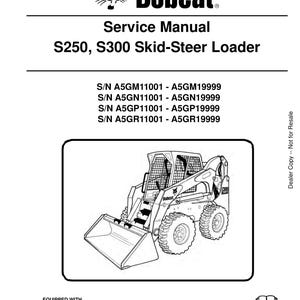 Bobcat S250 S300 Skid-Steer Loader Service Manual