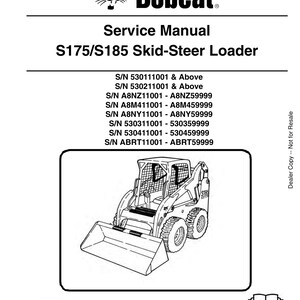 Bobcat S175 S185 Skid-Steer Loader Service Manual