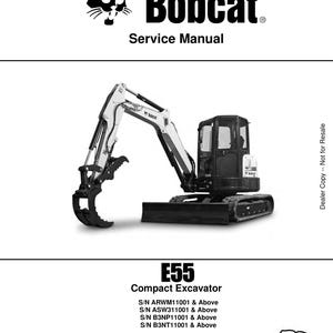 Bobcat E55 Compact Excavator Service Manual